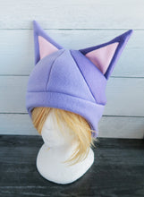 Load image into Gallery viewer, Calico Cat Fleece Hat - Ready to Ship Halloween Costume
