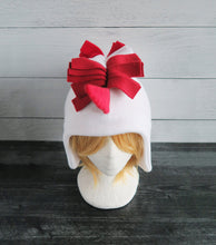 Load image into Gallery viewer, Custom Candy Cane Unicorn Fleece Hat
