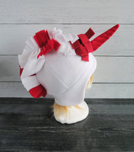 Load image into Gallery viewer, Candy Cane Unicorn Fleece Hat
