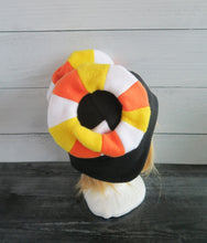 Load image into Gallery viewer, Custom Candy Corn Sheep - Halloween Fleece Hat
