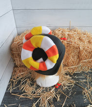 Load image into Gallery viewer, Candy Corn Sheep - Halloween Fleece Hat
