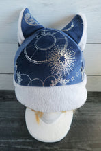 Load image into Gallery viewer, Celestial Cat  - Constellation Cat Fleece Hat - Sherpa Hat
