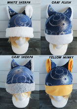 Load image into Gallery viewer, Celestial Cat  - Constellation Cat Fleece Hat - Sherpa Hat
