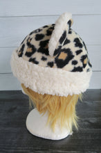 Load image into Gallery viewer, Cheetah Fleece Hat - Sherpa Hat - Ready to Ship Halloween Costume
