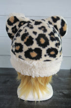 Load image into Gallery viewer, Cheetah Fleece Hat - Sherpa Hat - Ready to Ship Halloween Costume
