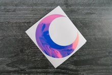 Load image into Gallery viewer, Moon Phase Sailor Moon Boho Cresent Moon decal holographic blue
