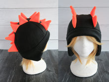 Load image into Gallery viewer, SALE on Select Stegasuaraus/Double Spike Dragon Fleece Hat - Ready to Ship Halloween Costume
