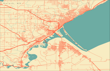 Load image into Gallery viewer, Duluth City Map Print
