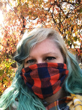 Load image into Gallery viewer, Fall Plaid Face Mask - Washable

