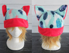 Load image into Gallery viewer, Feathers Cat Fleece Hat - Sherpa Hat
