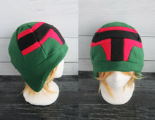 Load image into Gallery viewer, Green Space Helmet Fleece Hat
