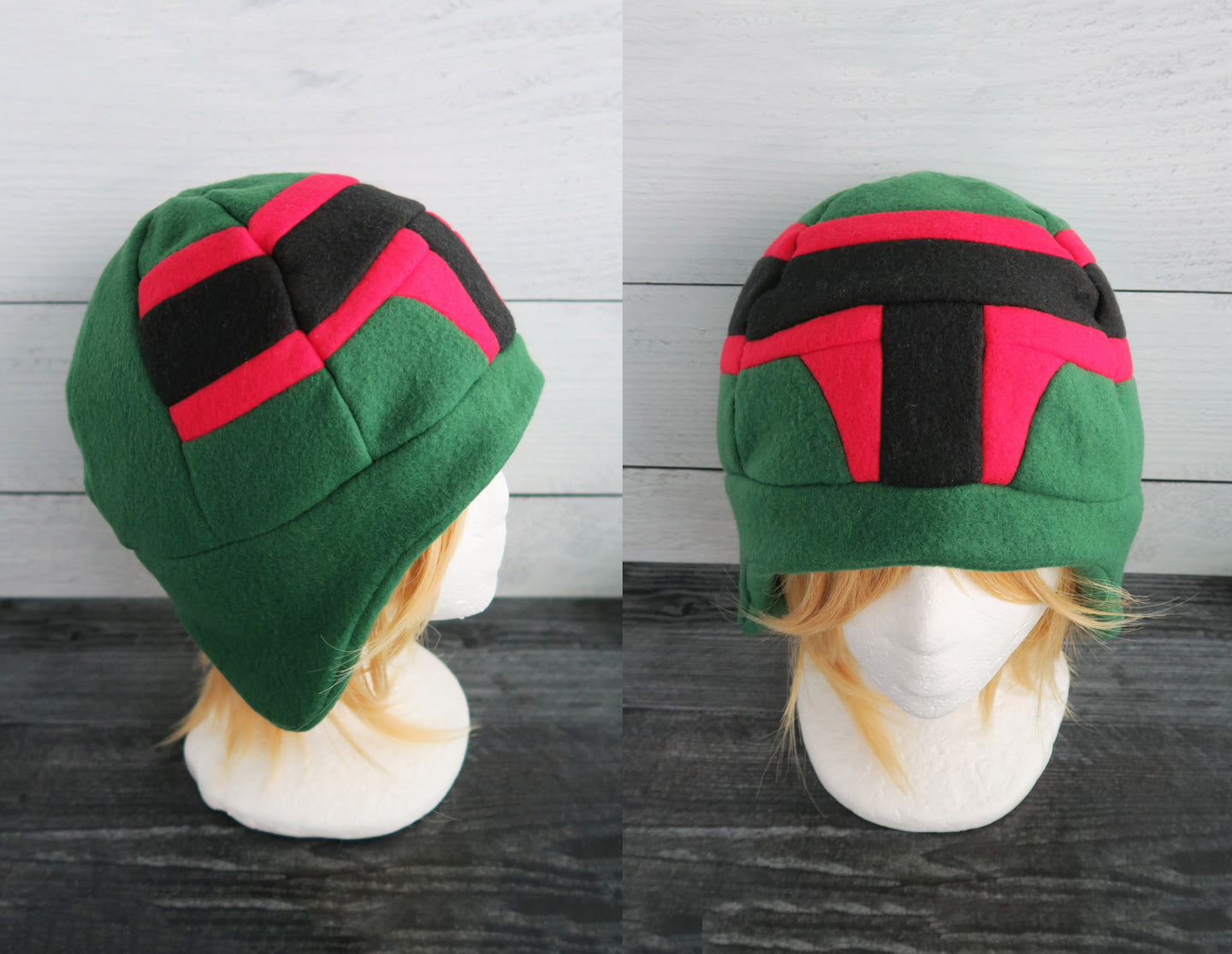 Green Space Helmet Fleece Hat - Ready to Ship Halloween Costume