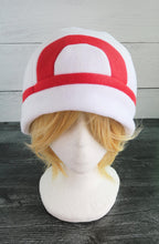 Load image into Gallery viewer, Red and Green Trainer Fleece Hat - Ready to Ship Halloween Costume
