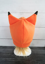 Load image into Gallery viewer, Gray Black Bunny and/or Fox Fleece Hat - Ready to Ship Halloween Costume

