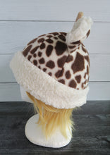 Load image into Gallery viewer, Giraffe Fleece Hat - Sherpa Hat - Ready to Ship Halloween Costume
