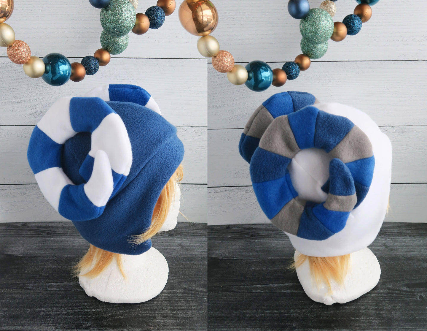 Custom Hanukkah Horns Fleece Hat