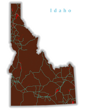Load image into Gallery viewer, Idaho State Map Print
