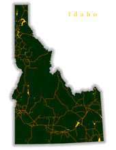 Load image into Gallery viewer, Idaho State Map Print
