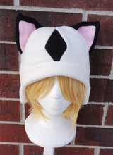 Load image into Gallery viewer, Diamond Cat Fleece Hat - Ready to Ship Halloween Costume

