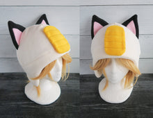 Load image into Gallery viewer, Lucky Cat Fleece Hat - Ready to Ship Halloween Costume
