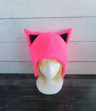 Load image into Gallery viewer, Cat Fleece Hat - Ready to Ship Halloween Costume

