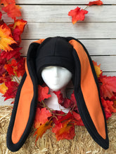 Load image into Gallery viewer, Halloween Bunny Fleece Hat - Ready to Ship Halloween Costume

