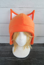 Load image into Gallery viewer, Orange Cat Fleece Hat
