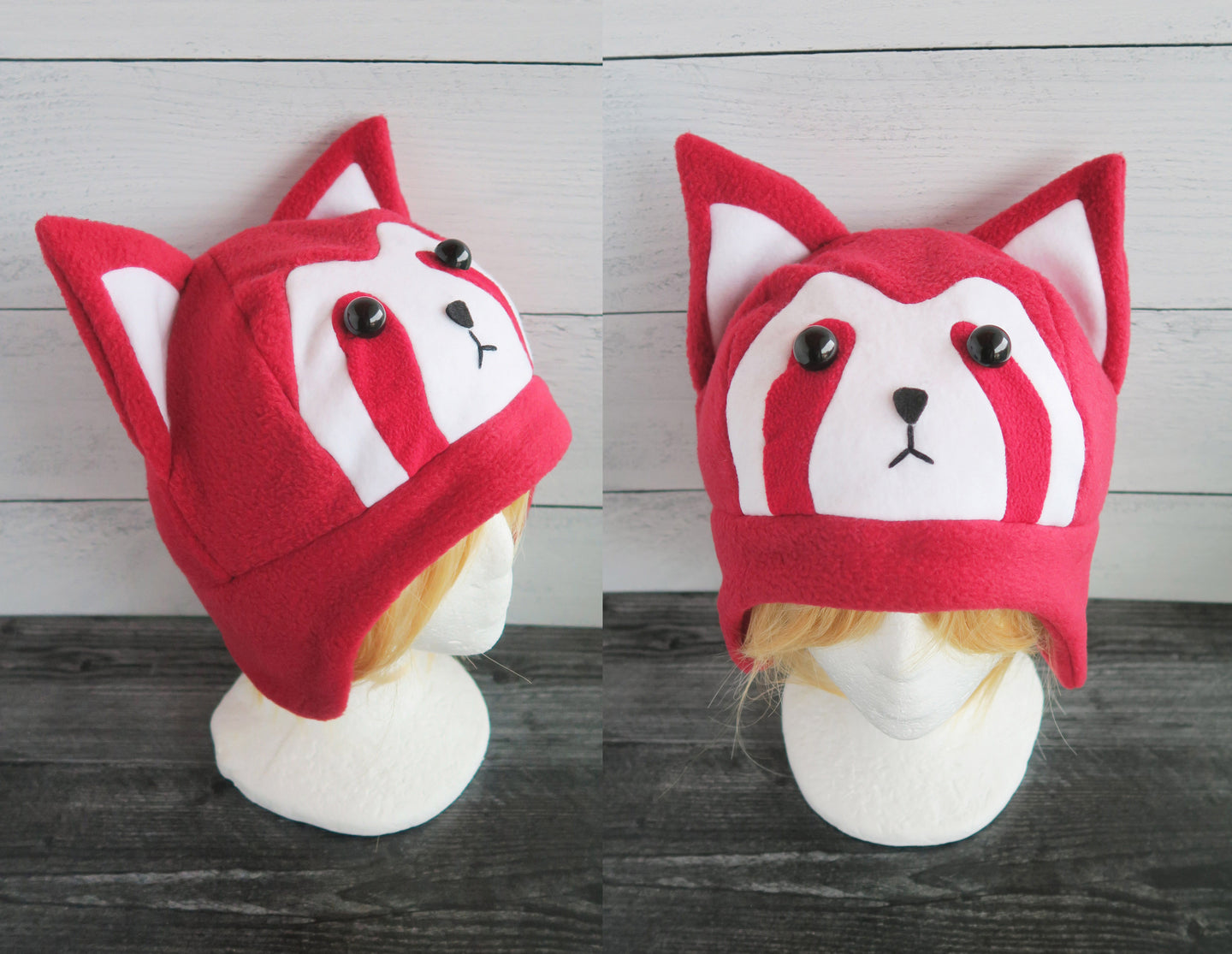 Red Panda Fleece Hat - Ready to Ship Halloween Costume
