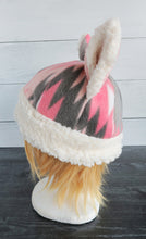 Load image into Gallery viewer, Pink Desert Cat Fleece Hat - Sherpa Hat
