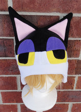 Load image into Gallery viewer, Punchy Cat Fleece Hat - Ready to Ship Halloween Costume
