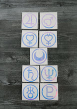 Load image into Gallery viewer, SET of 9 - Planet Symbols - Decals/Stickers
