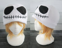 Load image into Gallery viewer, Smiling Skull Fleece Hat - Ready to Ship Halloween Costume
