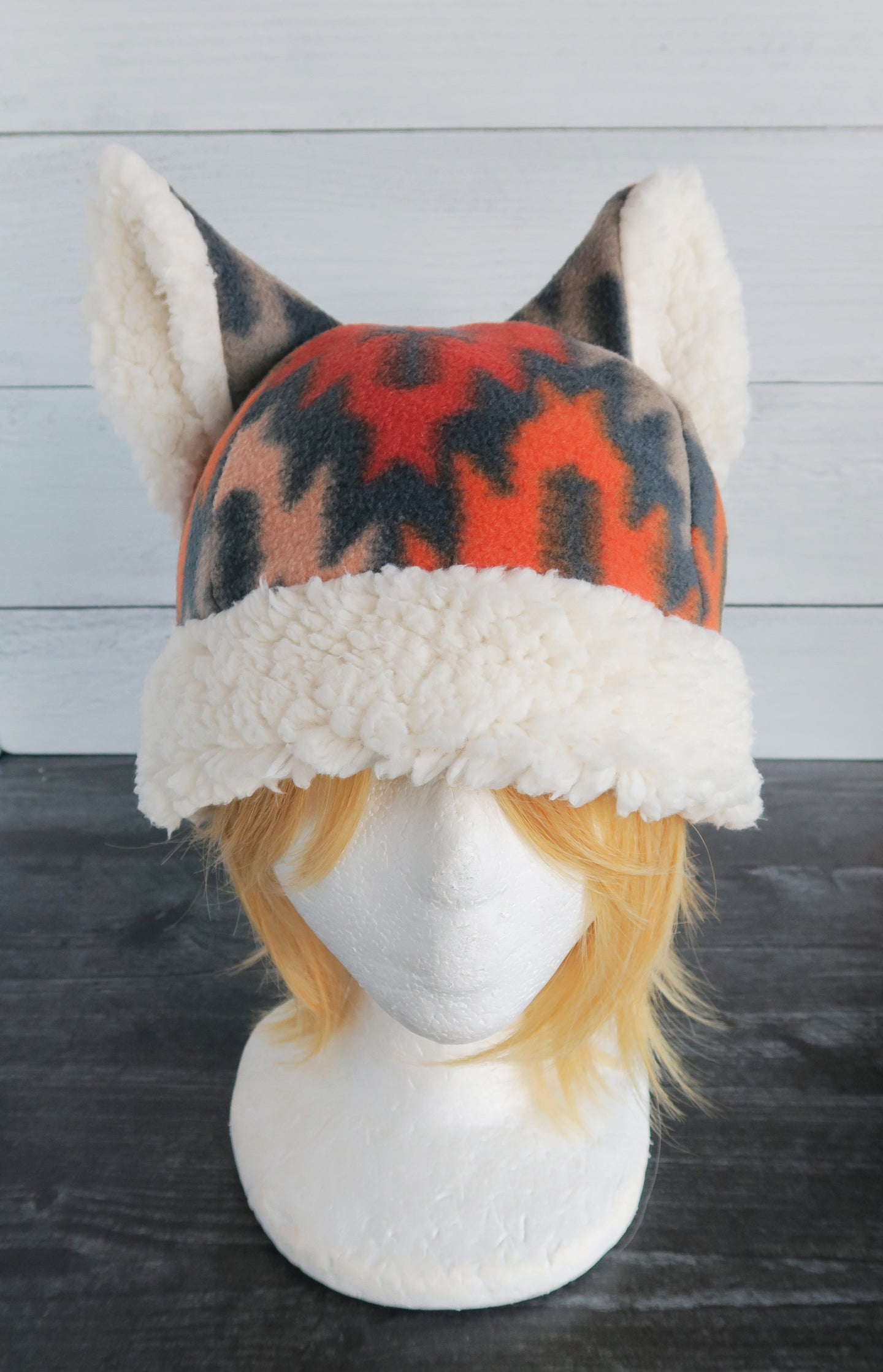 Southwest Cat Fleece Hat - Sherpa Hat