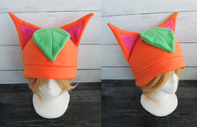 Load image into Gallery viewer, Tangy the Orange Cat Fleece Hat - Ready to Ship Halloween Costume
