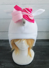 Load image into Gallery viewer, Pink Unicorn Fleece Hat - Ready to Ship Halloween Costume
