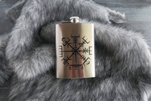Load image into Gallery viewer, Vegvisir Icelandic Viking Compass Flask

