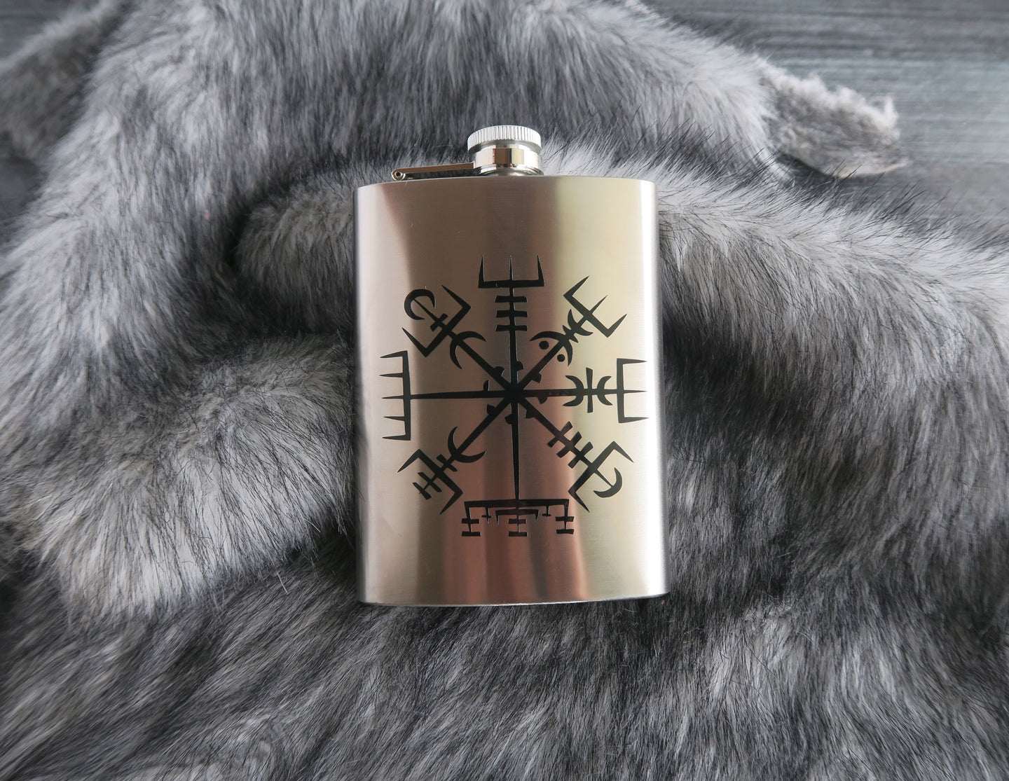 Vegvisir Icelandic Viking Compass Flask
