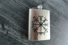 Load image into Gallery viewer, Vegvisir Icelandic Viking Compass Flask
