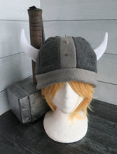 Load image into Gallery viewer, Vikings Helmet Fleece Hat - Ready to Ship Halloween Costume

